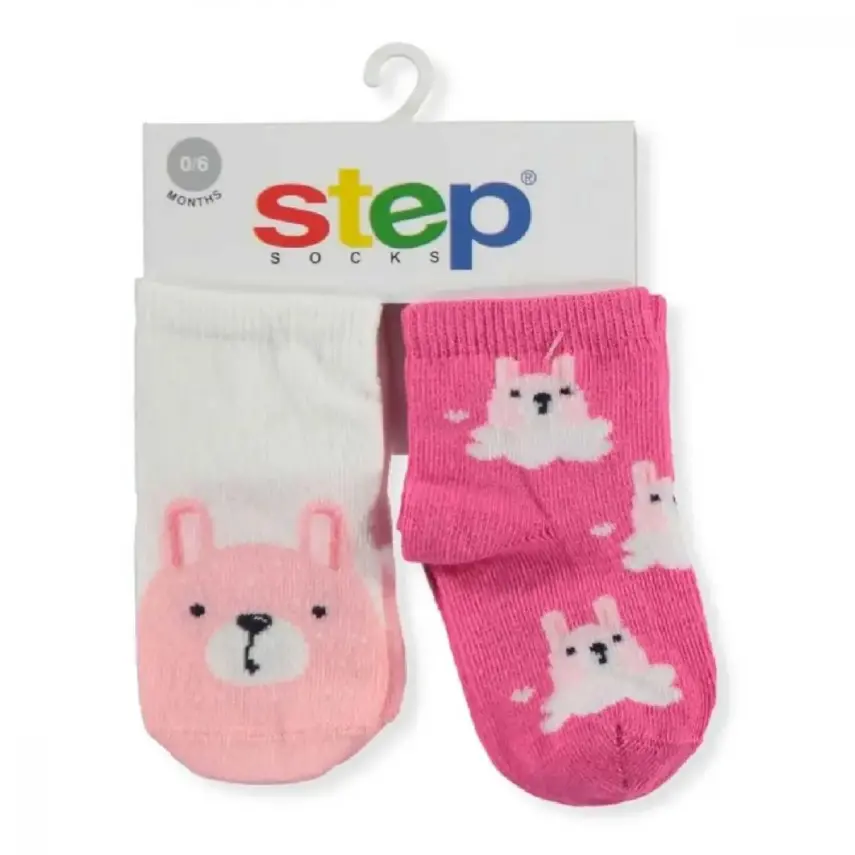 Step Çorap Soket 2li Girl Boy Rabbit - 1
