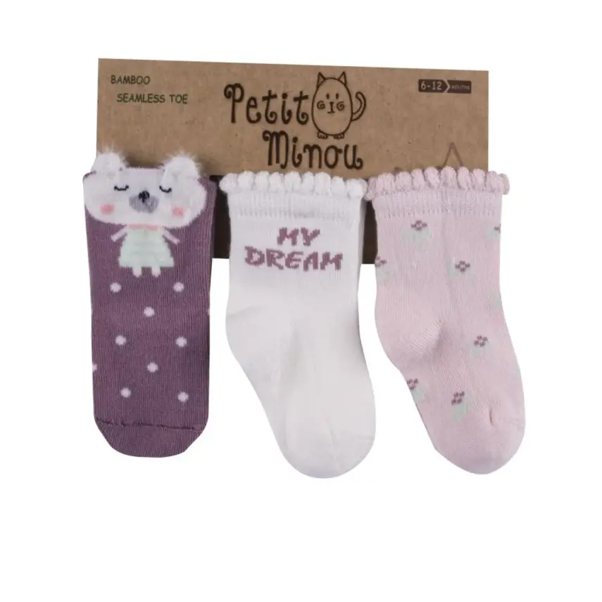 Step Çorap Soket 3lü 3D Bear - 1