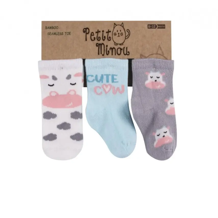 Step Çorap Soket 3lü Cow - 1