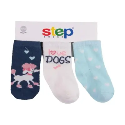 Step Çorap Soket 3lü Sakallı Love Dog - 2