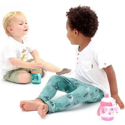 Suavinex Damla Akıtmaz Eğitim Bardağı 200 ml 4+ Ay Booo Mor - 2