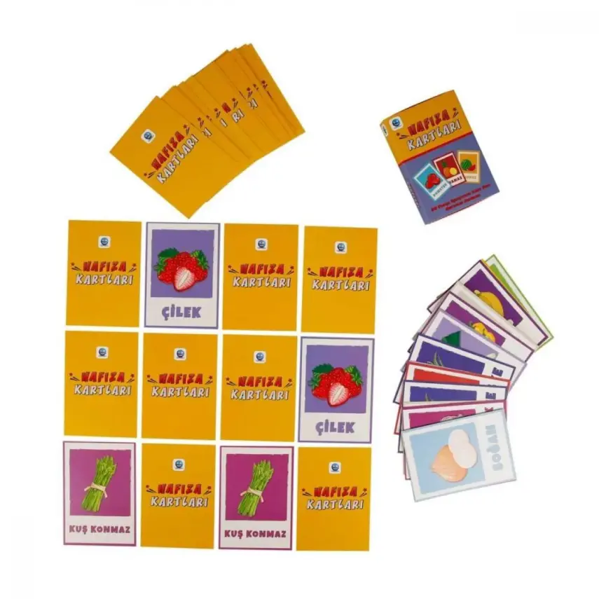 Sunman Hafıza Kart Eşleştirme Meyveler Sebzeler 50 Parça - 1