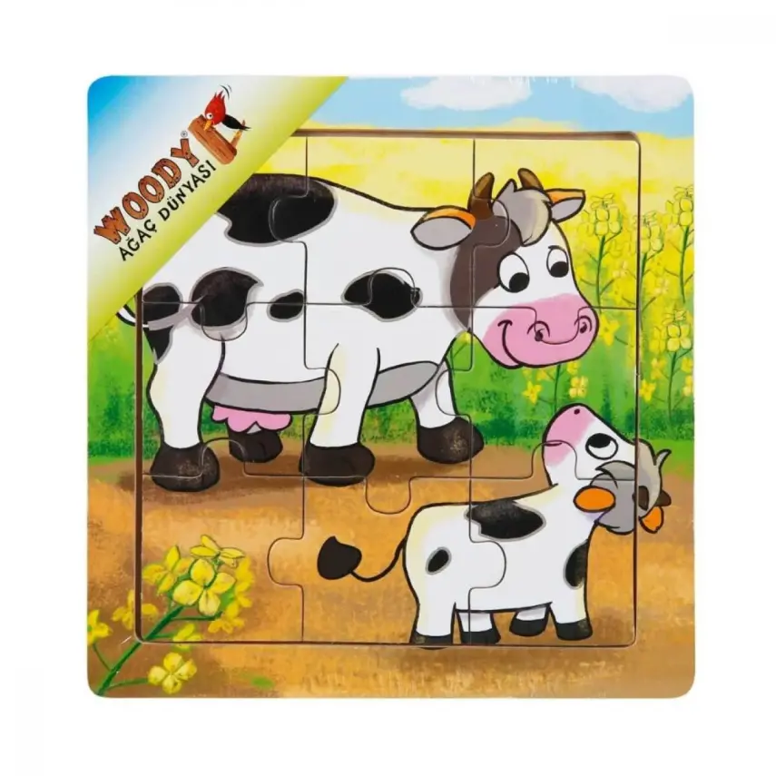 Sunman Tahta Puzzle Mini Hayvanlar 9 Parça - 2