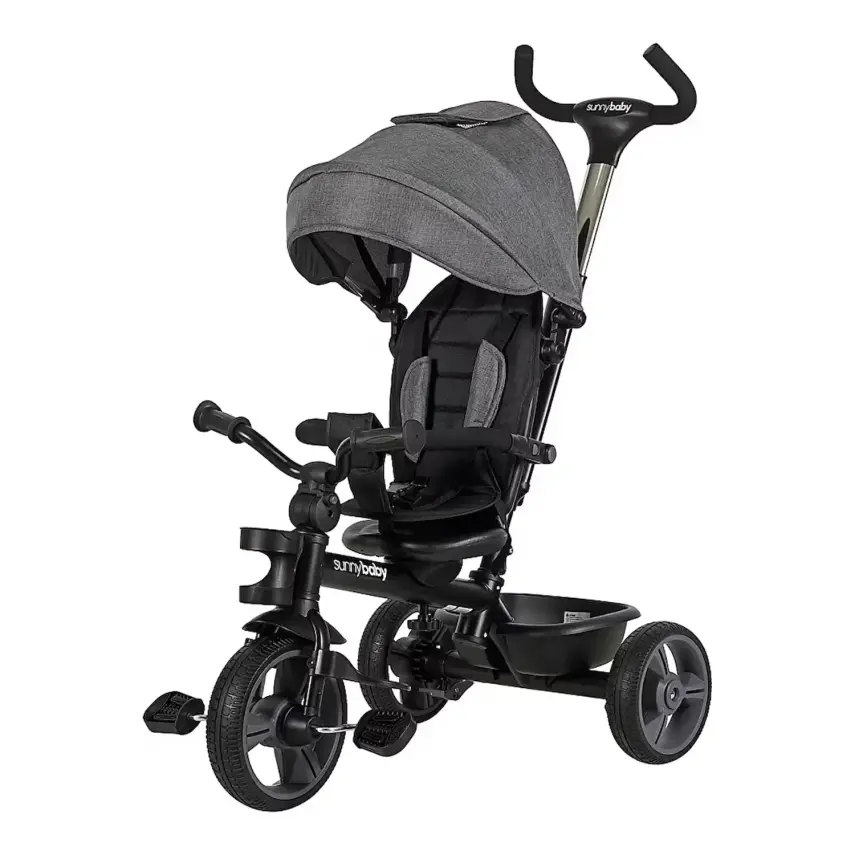 Sunny Baby New Safari Çift Yönlü Üç Tekerli Bisiklet Gri B63  - 1