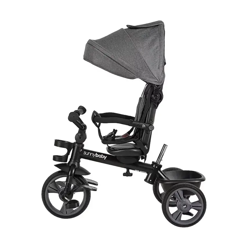 Sunny Baby New Safari Çift Yönlü Üç Tekerli Bisiklet Gri B63  - 4