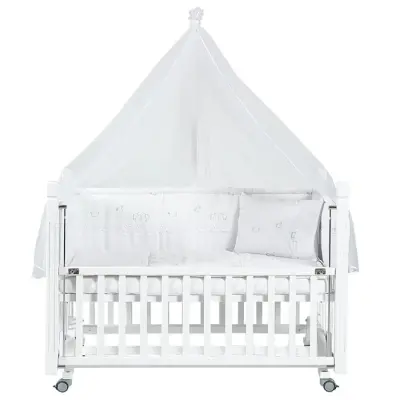 Tahterevalli Cuppa Beşik 60x120 cm Beyaz ve Beyaz Uyku Seti - 2