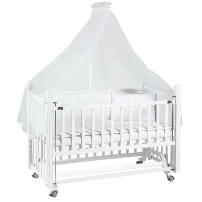 Tahterevalli Cuppa Beşik 60x120 cm Beyaz ve Beyaz Uyku Seti - 4