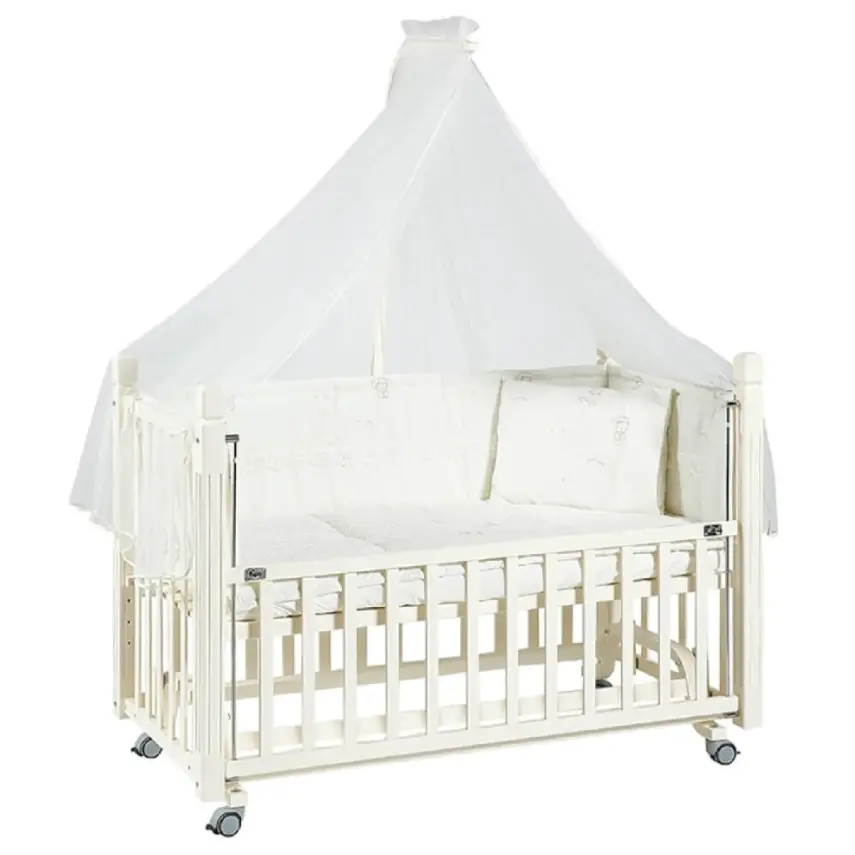 Tahterevalli Cuppa Beşik 60x120 cm Krem ve Krem Uyku Seti - 1