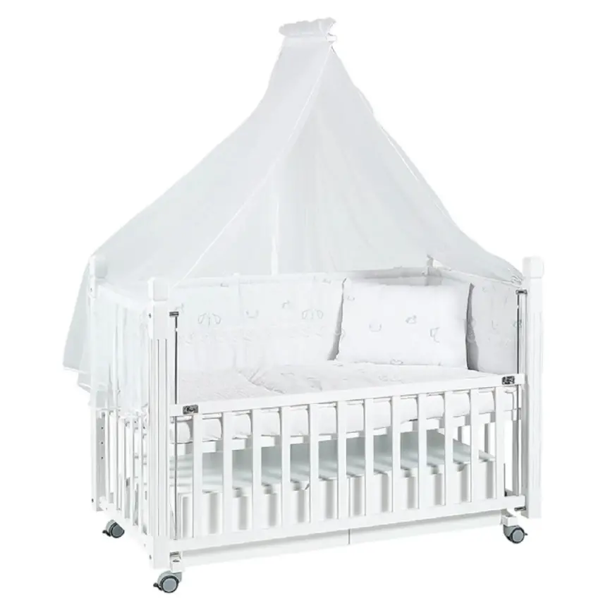 Tahterevalli Viva Beşik 60x120 cm Beyaz ve Beyaz Uyku Seti - 1