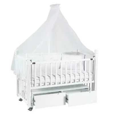 Tahterevalli Viva Beşik 60x120 cm Beyaz ve Beyaz Uyku Seti - 5