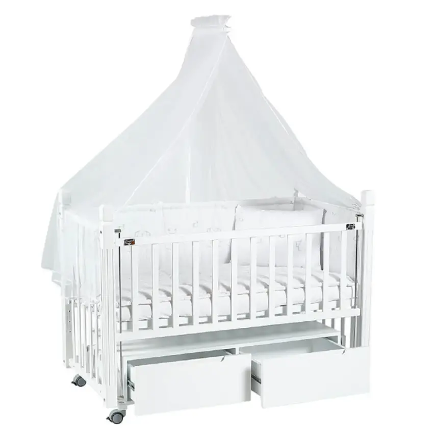 Tahterevalli Viva Beşik 60x120 cm Beyaz ve Beyaz Uyku Seti - 5