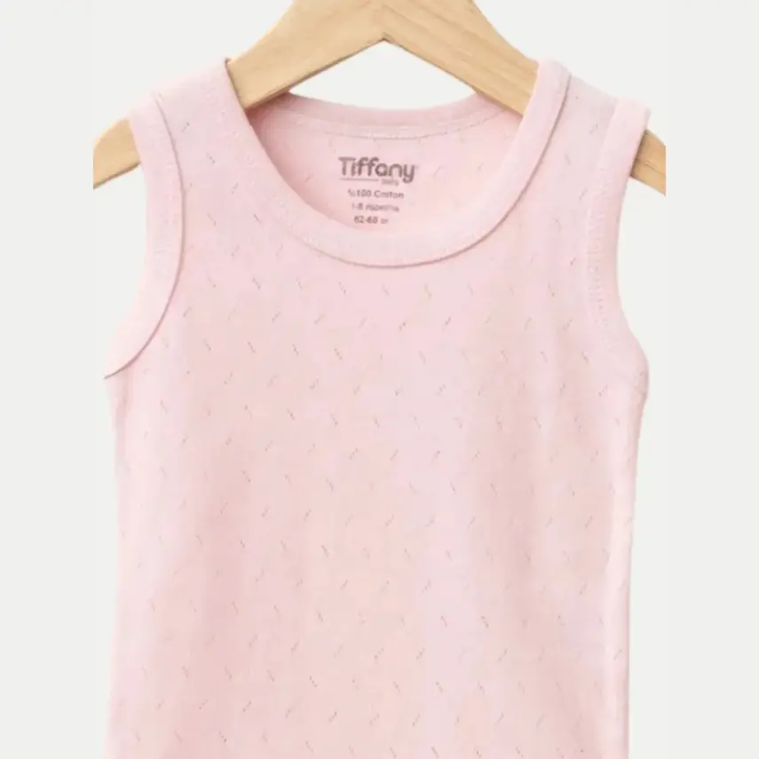 Tiffany Atlet Body %100 Pamuklu Çıtçıtlı Basic 3'lü Set Body Zıbın Karışık Renk Kız Bebek - 2