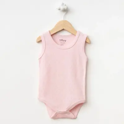 Tiffany Atlet Body %100 Pamuklu Çıtçıtlı Basic 3'lü Set Body Zıbın Pembe Kız Bebek - 3