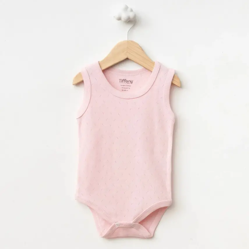 Tiffany Atlet Body %100 Pamuklu Çıtçıtlı Basic 3'lü Set Body Zıbın Pembe Kız Bebek - 3