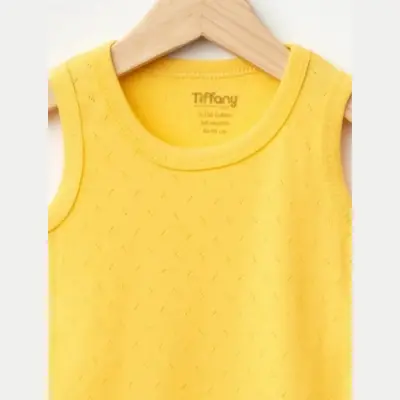 Tiffany Atlet Body %100 Pamuklu Çıtçıtlı Basic 3'lü Set Body Zıbın Sarı Unisex Bebek - 2