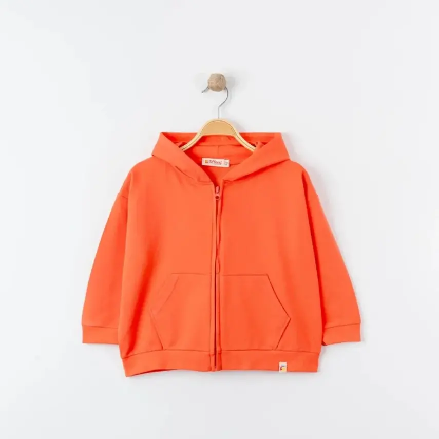 Tiffany Bebek Sweatshirt Kapüşonlu Oversize Theme Mercan - 3