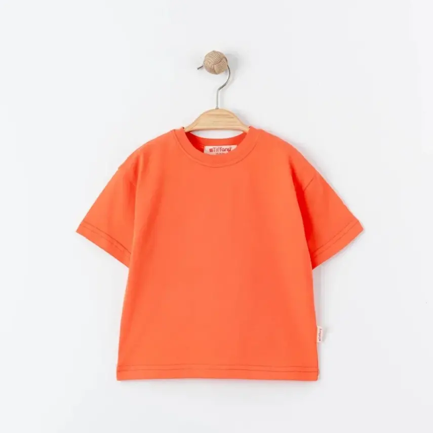 Tiffany Bebek T-Shirt Basic Süprem Mercan - 1