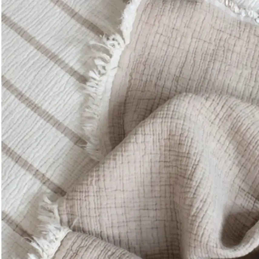 Tiffany Çift Taraflı Müslin Yatak Örtüsü Ve Battaniye 160*195 Kahverengi - 2