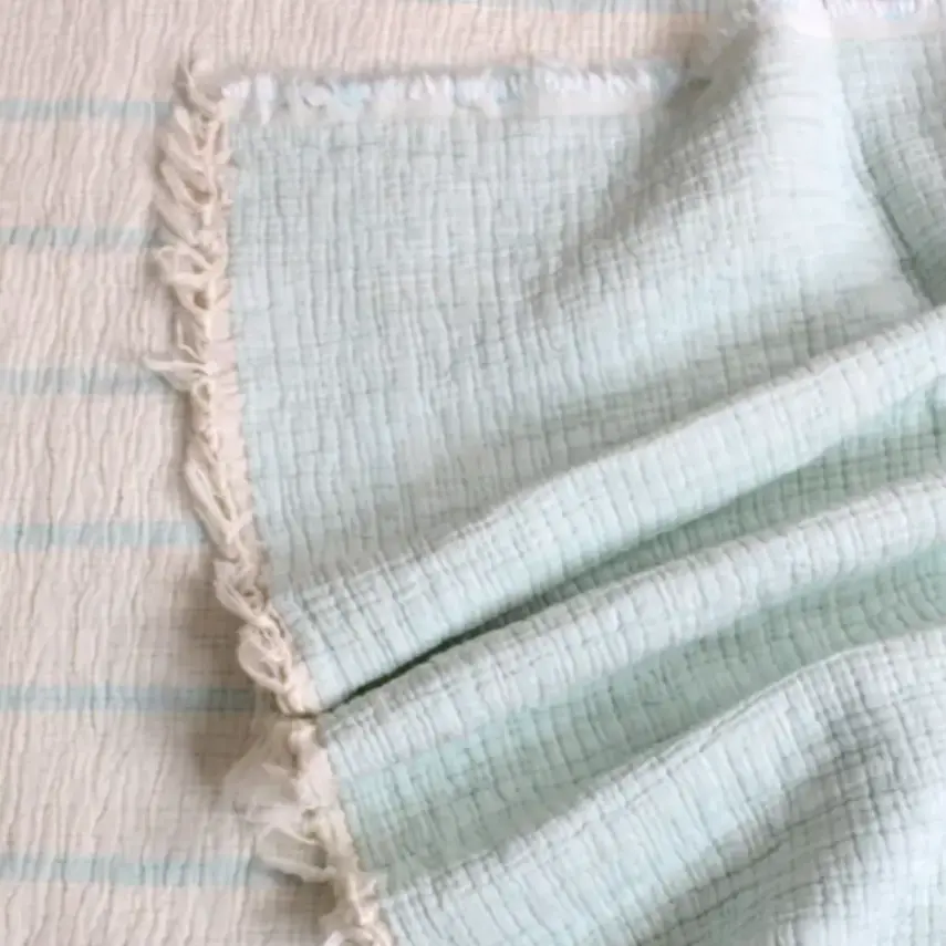 Tiffany Çift Taraflı Müslin Yatak Örtüsü Ve Battaniye 160*195 Mint - 4
