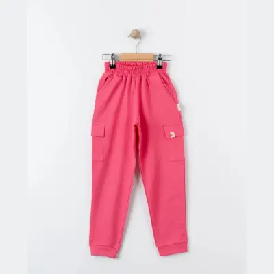 Tiffany Çocuk Eşofman Altı Kargo Cepli Oversize Theme Fuşya - 2