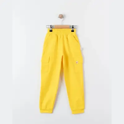 Tiffany Çocuk Eşofman Altı Kargo Cepli Oversize Theme Sarı - 2