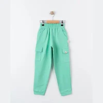 Tiffany Çocuk Eşofman Altı Kargo Cepli Oversize Theme Turkuaz - 3