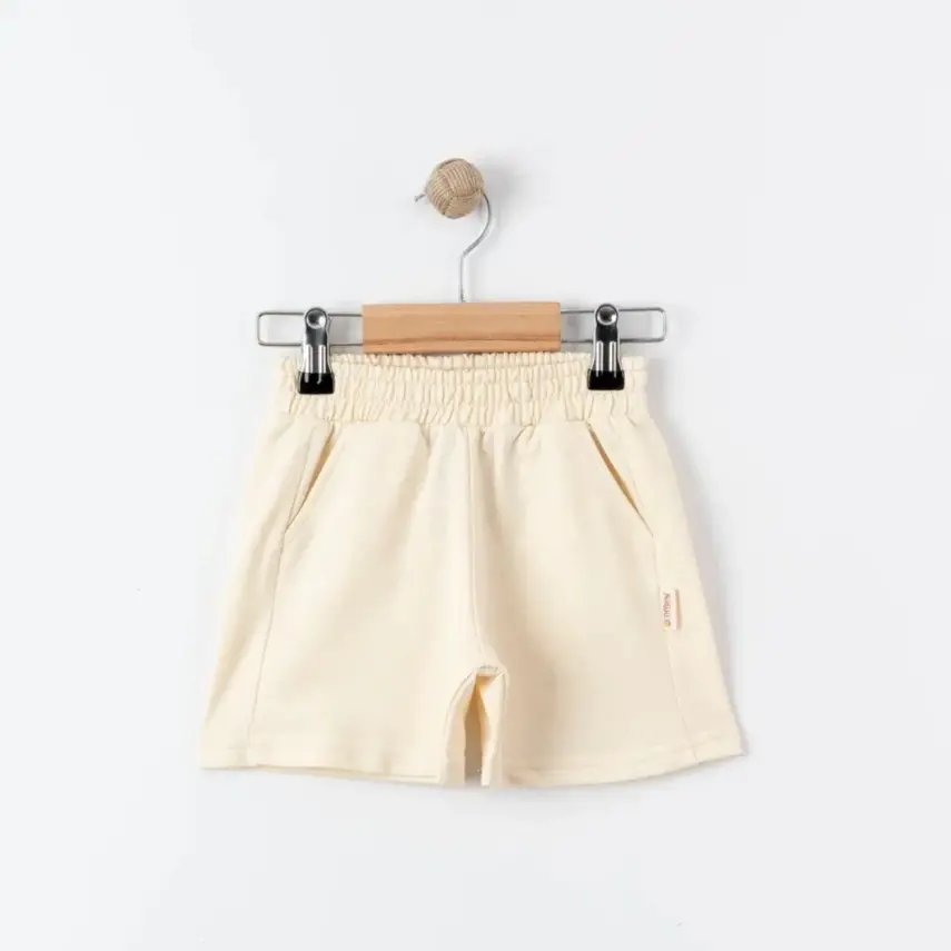 Tiffany Çocuk Şortu Oversize Theme Bej - 1