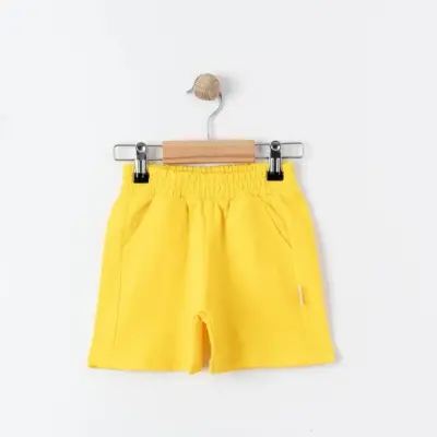 Tiffany Çocuk Şortu Oversize Theme Sarı