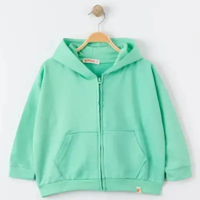 Tiffany Çocuk Sweatshirt Kapüşonlu Oversize Theme Mint
