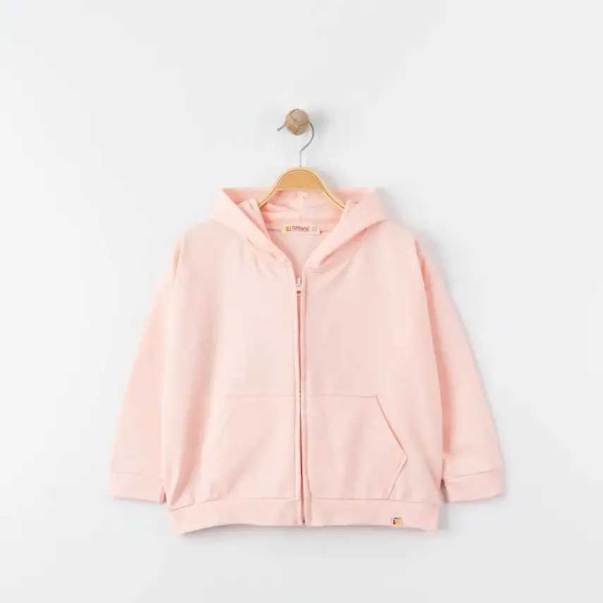 Tiffany Çocuk Sweatshirt Kapüşonlu Oversize Theme Pudra - 2