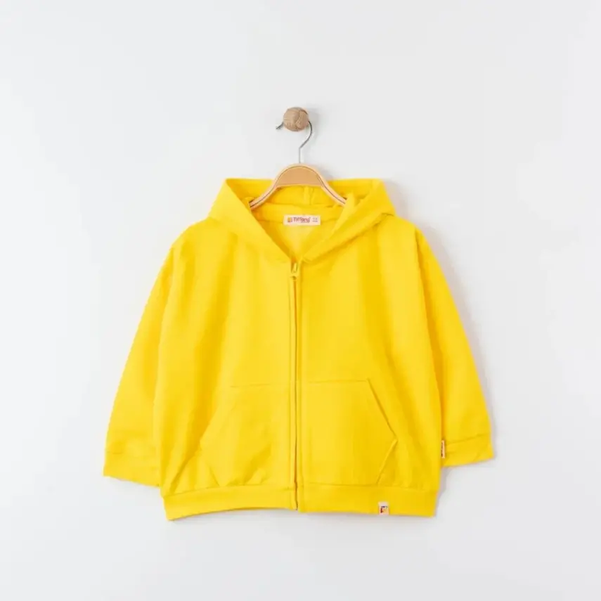 Tiffany Çocuk Sweatshirt Kapüşonlu Oversize Theme Sarı - 1