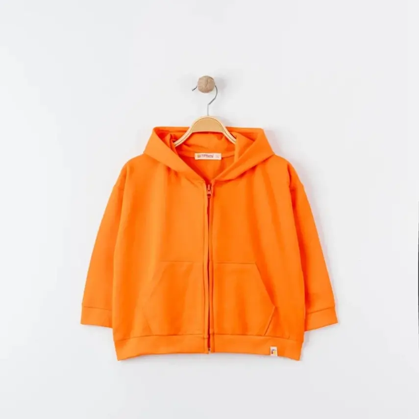 Tiffany Çocuk Sweatshirt Kapüşonlu Oversize Theme Turuncu - 4