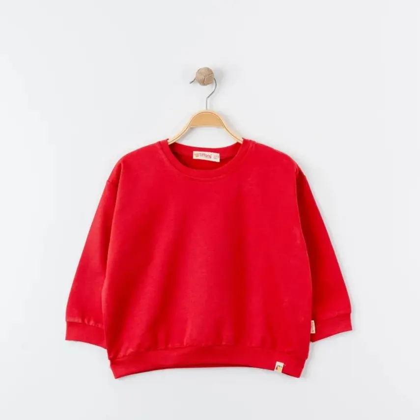 Tiffany Çocuk Sweatshirt Oversize Theme Kırmızı - 1
