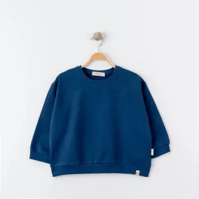 Tiffany Çocuk Sweatshirt Oversize Theme Lacivert - 2