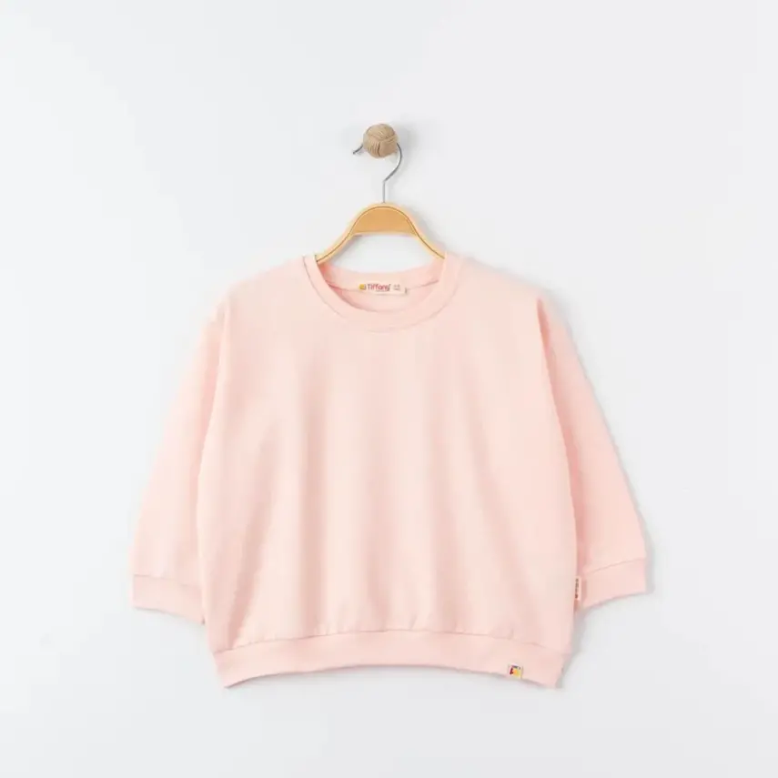 Tiffany Çocuk Sweatshirt Oversize Theme Pudra - 1