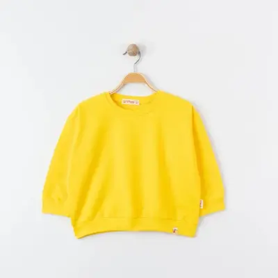 Tiffany Çocuk Sweatshirt Oversize Theme Sarı - 2