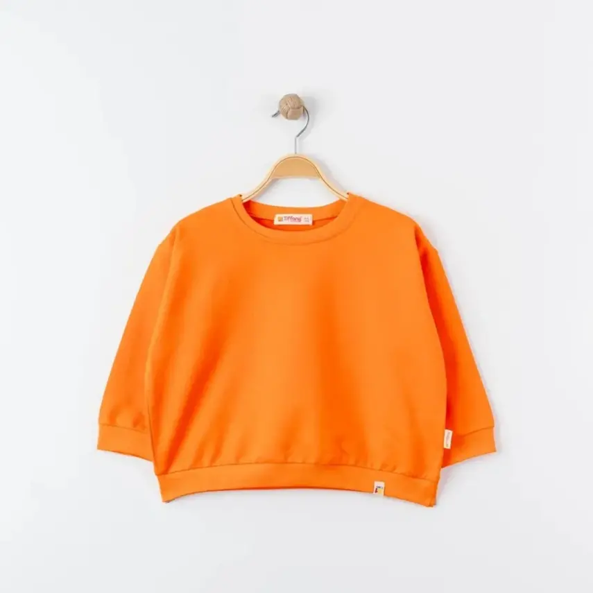 Tiffany Çocuk Sweatshirt Oversize Theme Turuncu - 1