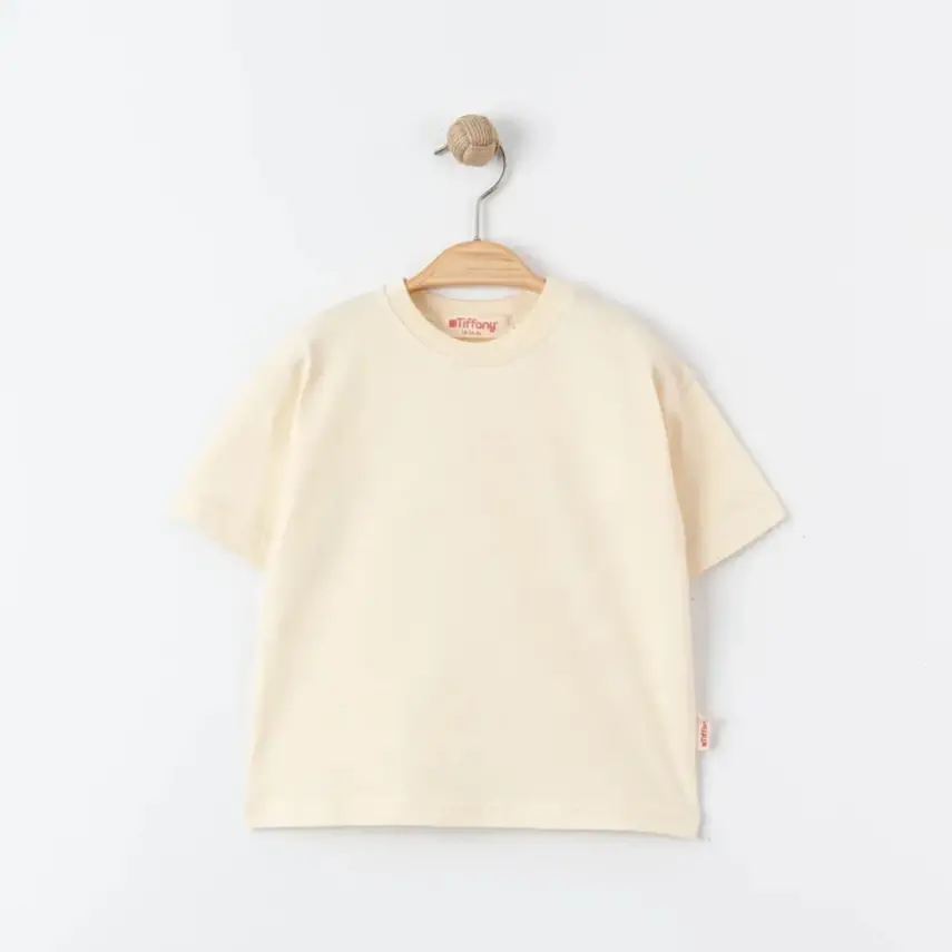 Tiffany Çocuk T-Shirt Basic Süprem Bej - 1