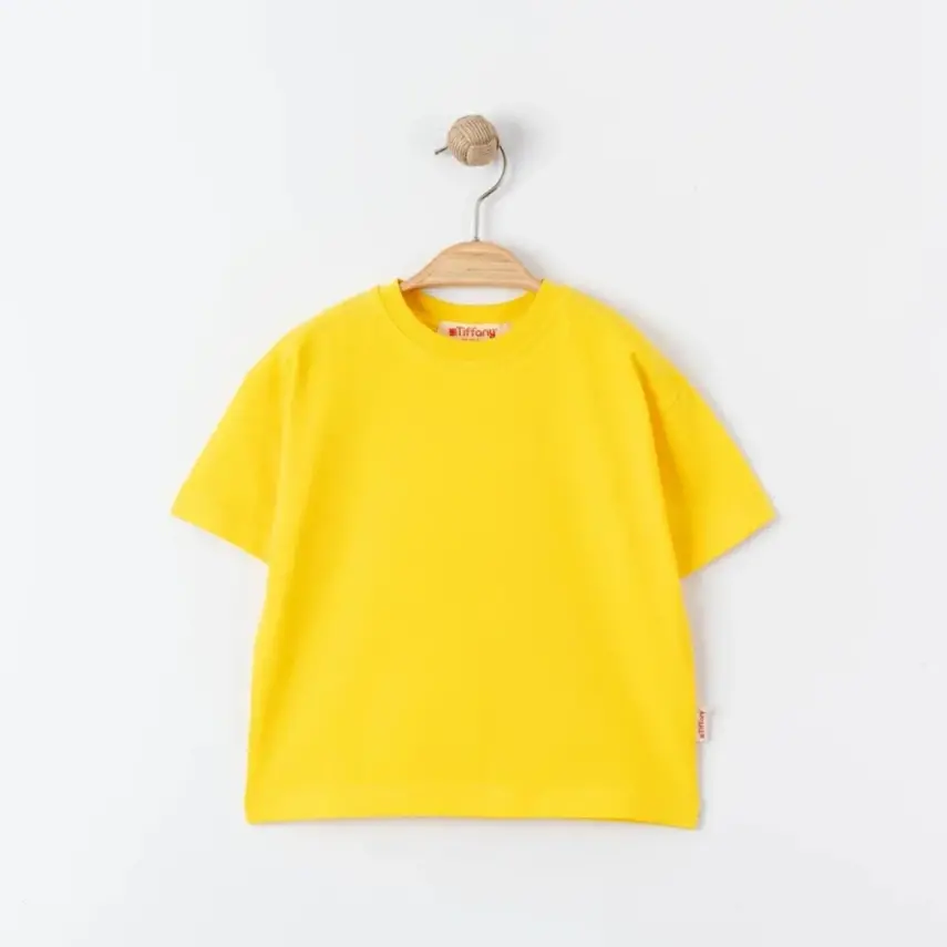 Tiffany Çocuk T-Shirt Basic Süprem Sarı - 2