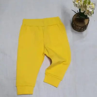 Tiffany Unisex Eşofman Altı Düz Sarı - 2