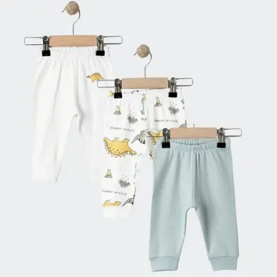 Tiffany Unisex Pantolon Patiksiz 3lü Dinosaur Theme