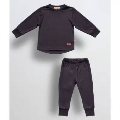 Tiffany Unisex Termal Pijama Takımı Füme 