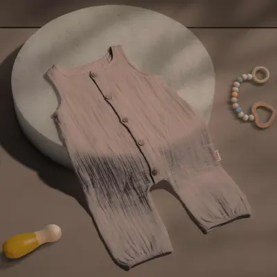 Tiffany Unisex Tulum Atletli Çift Kat Müslin Sütlü Kahve