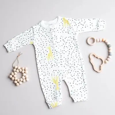 Tiffany Unisex Tulum Patiksiz Giraffe Theme Ekru - 3