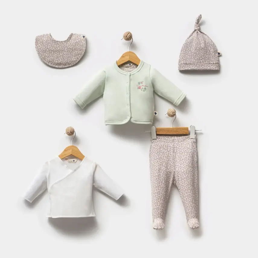 Totstale Hastane Çıkışı 5li Fall Floral Yeşil - 1