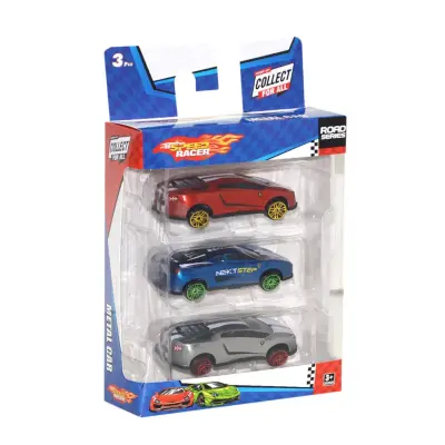 Toysan 3'lü Speed Racer Metal Araba Seti