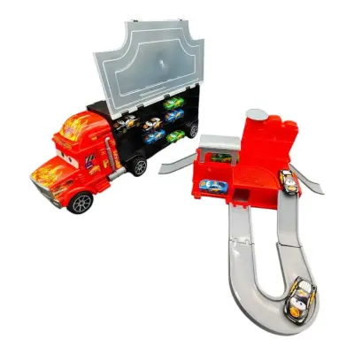 Toysan Bıg Truck Racer Garaje 10 Metal Cars - 6