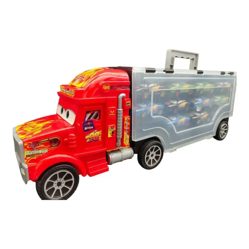 Toysan Bıg Truck Racer Garaje 10 Metal Cars - 4