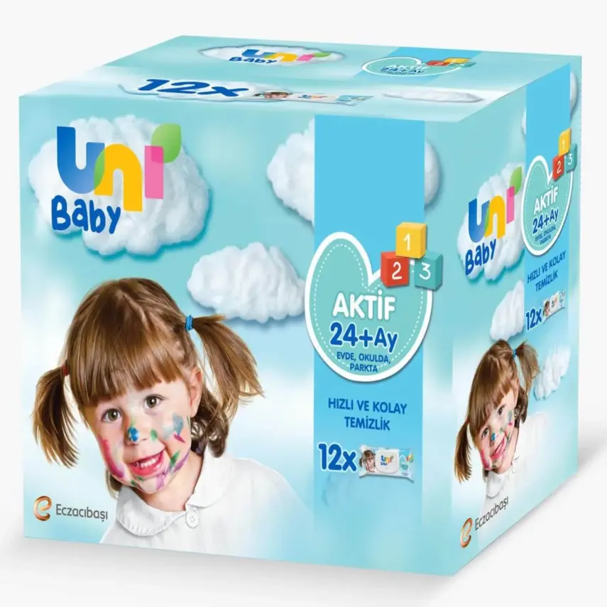 Uni Baby Aktif Islak Mendil 12x52li - 2