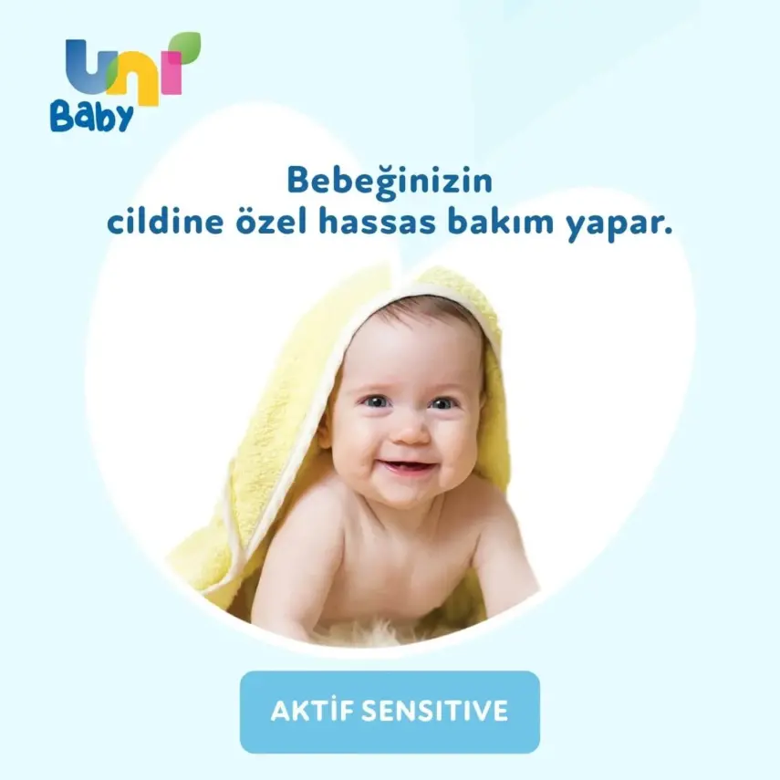 Uni Baby Aktif Sensitive Islak Havlu 3x52li - 6